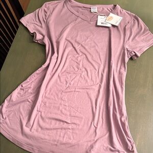 Classic Scoop Neck Short Sleeve Tee in Dusty Rose